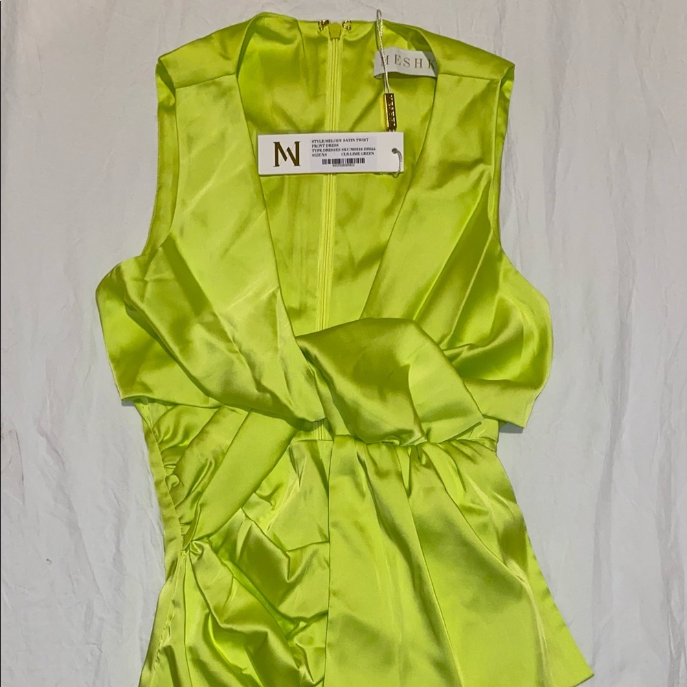 MESHKI Satin Mini Party Dress